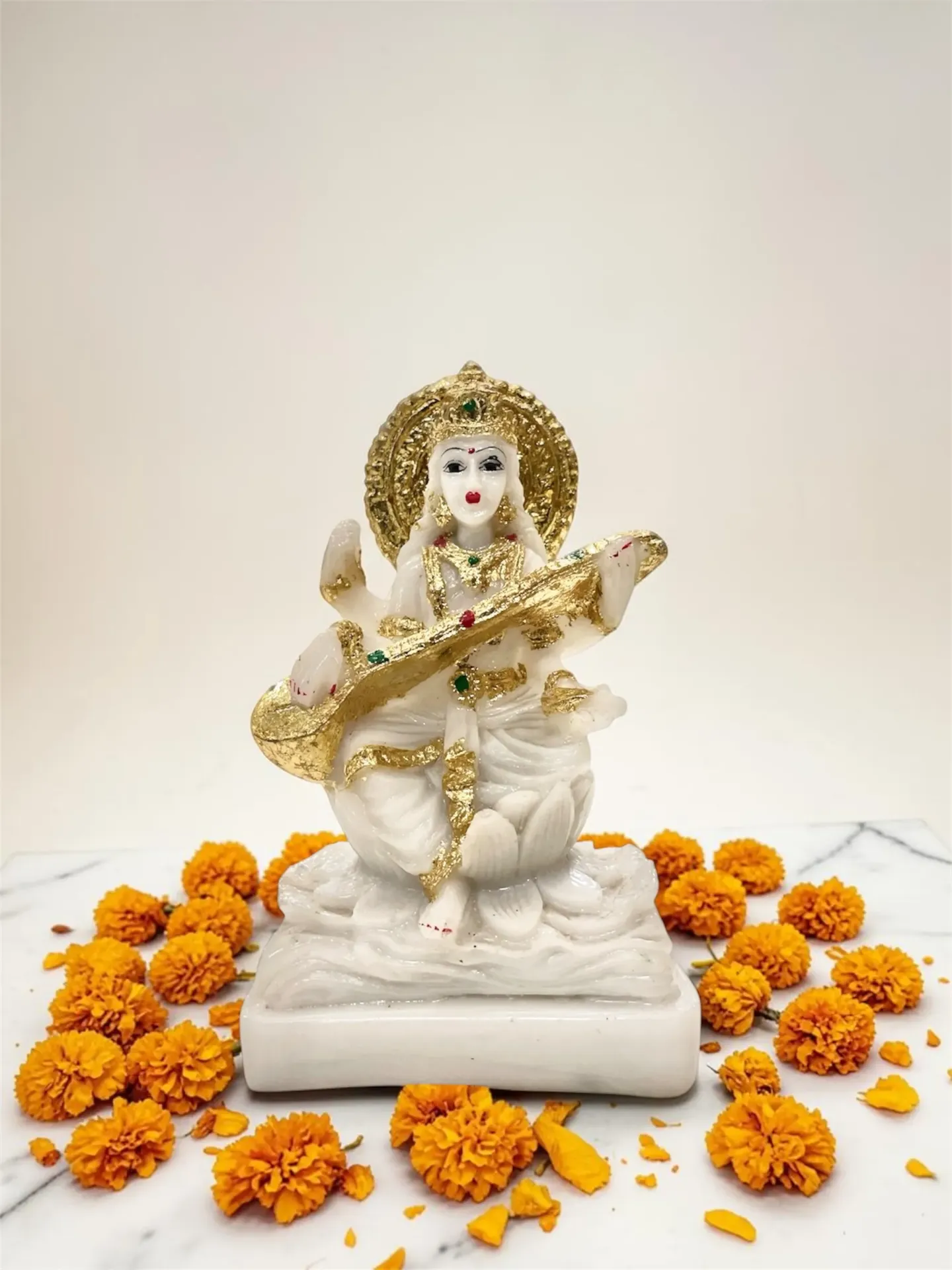 Marbel D. Gold work Saraswati (s)